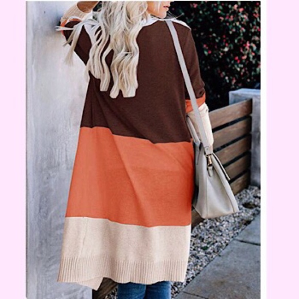 🆕Open Front Long Sweater Cardigan - Picture 2 of 2
